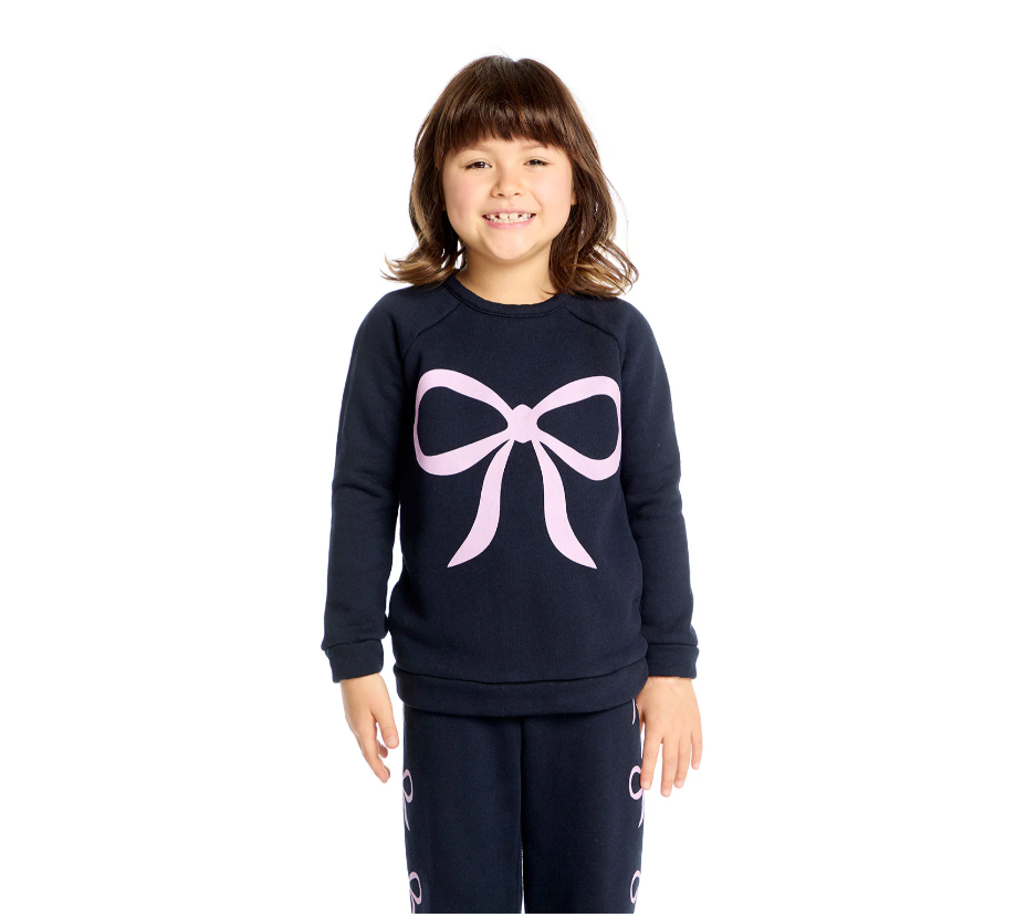 Navy Stormy Bows Pullover