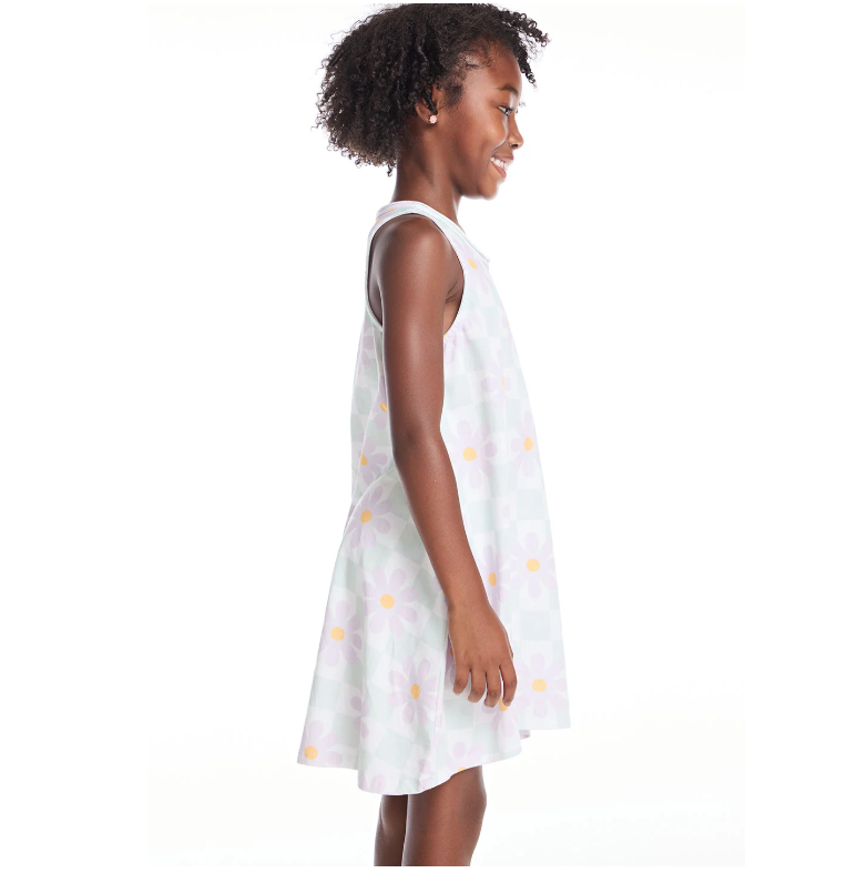 Daisy Check Jersey Tank Dress