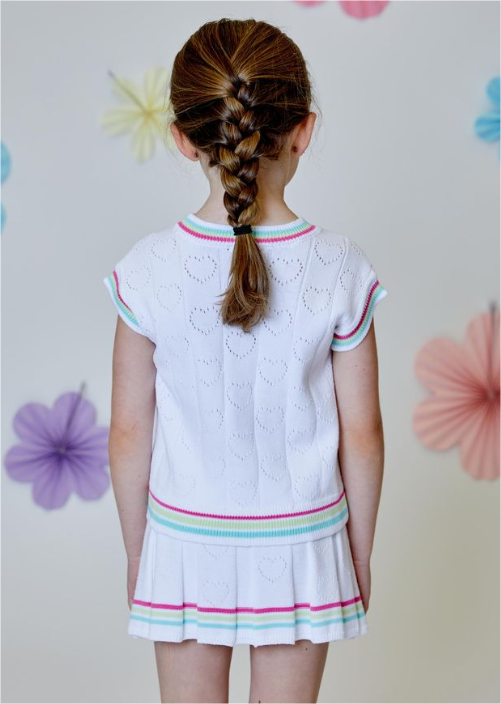 White Heart Cap Sleeve