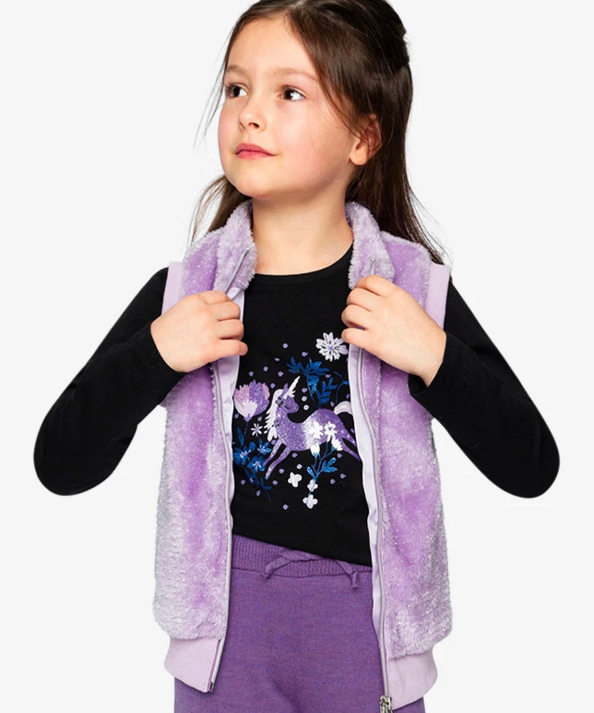 Violet Fur Vest