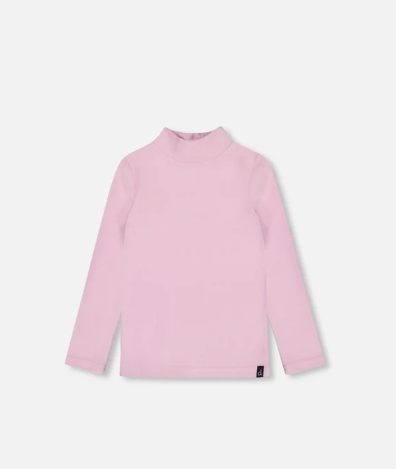 Pink Lavender Rib Mock Top