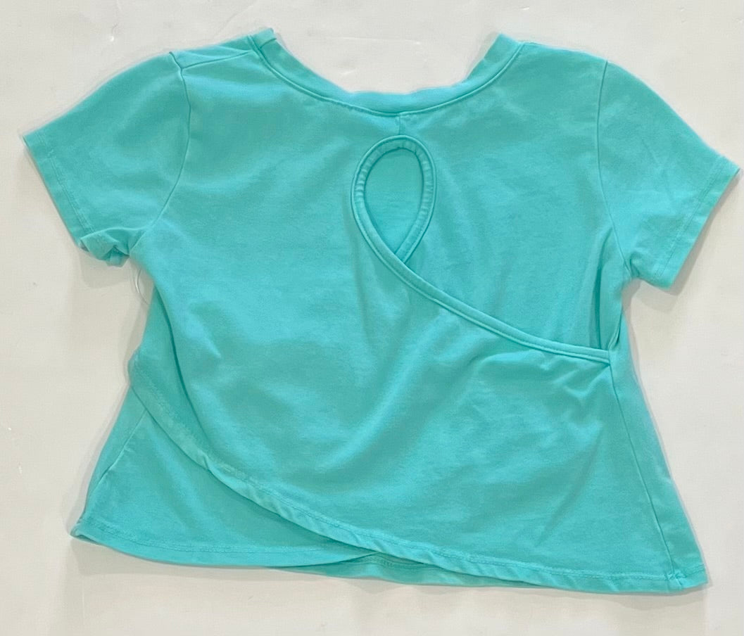 Aqua Twist Back Top
