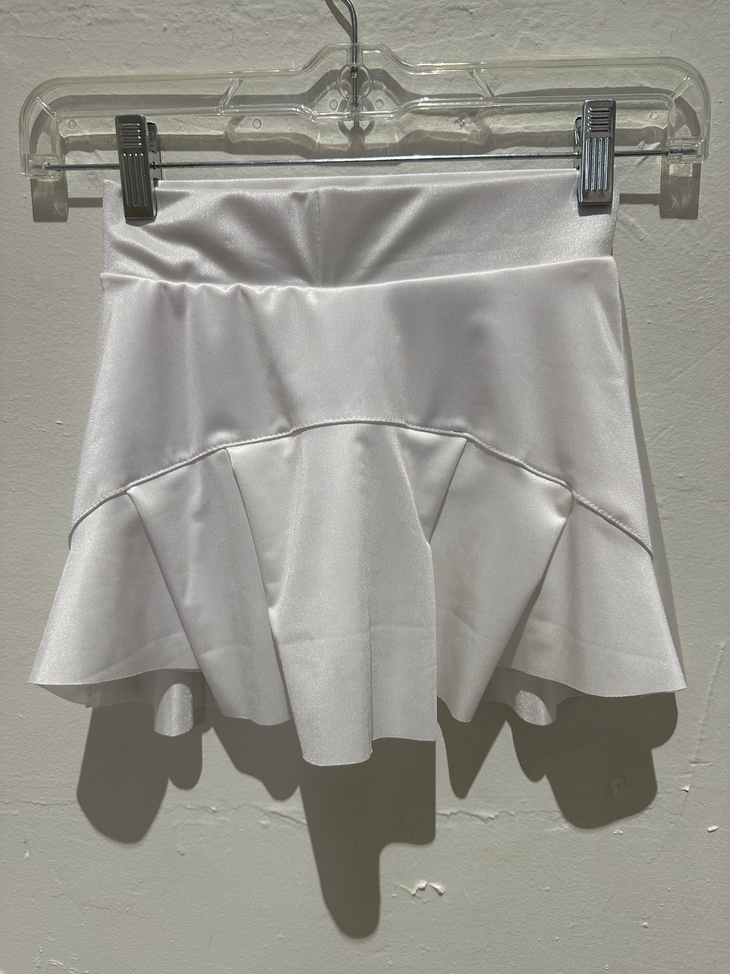 White Solid Yoga Skort