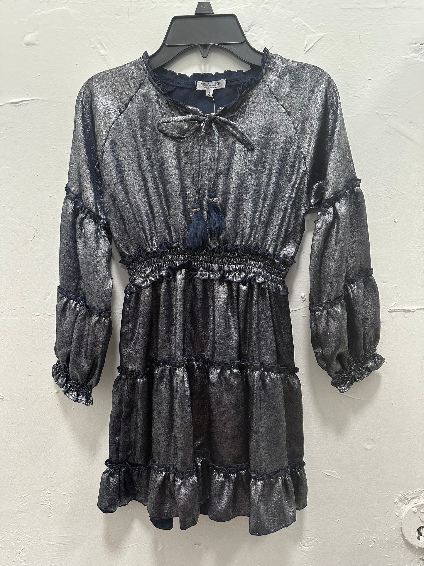 Black Foil Juliette Dress