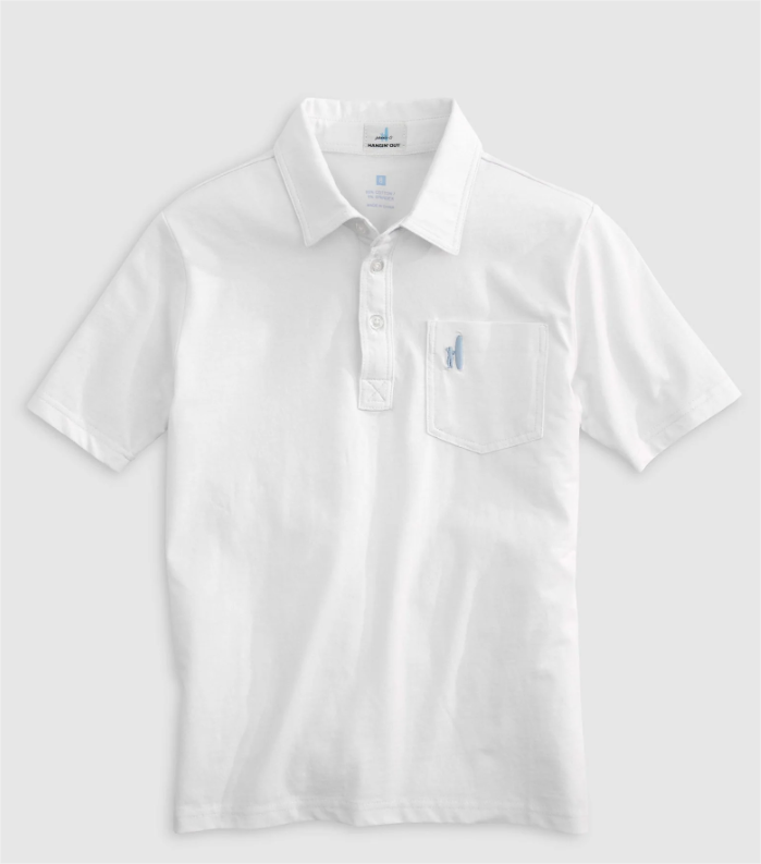 White Original 4-Button Jr. Polo