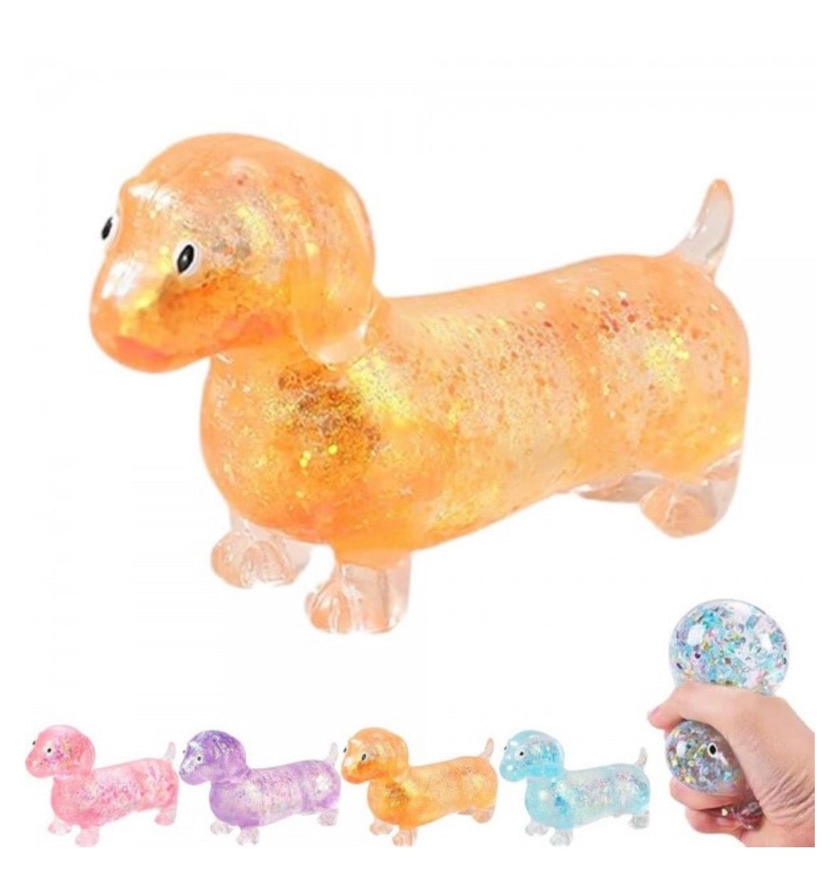 Glitter dachshund Squishy