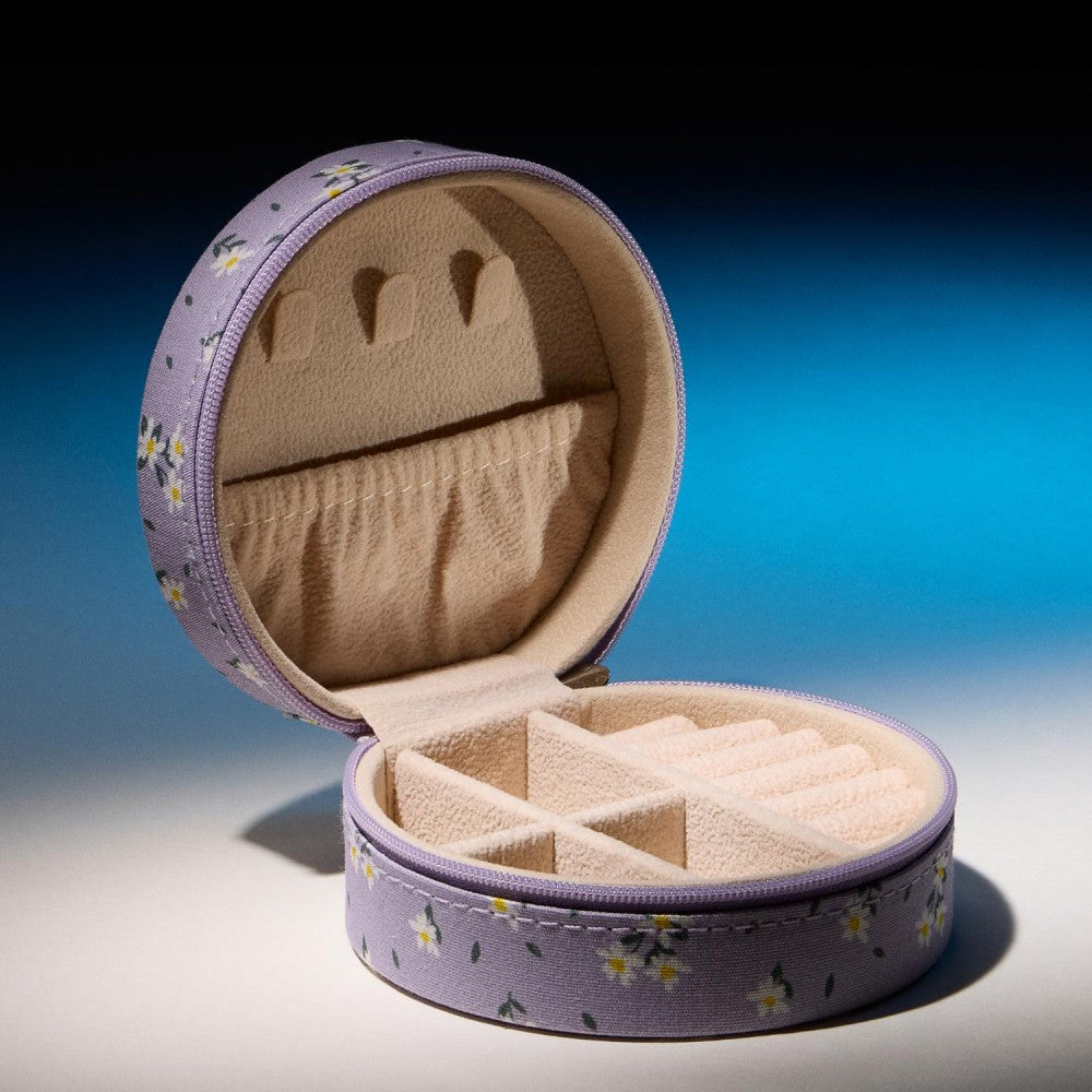 Flowers & Leaves Travel Jewelry Box