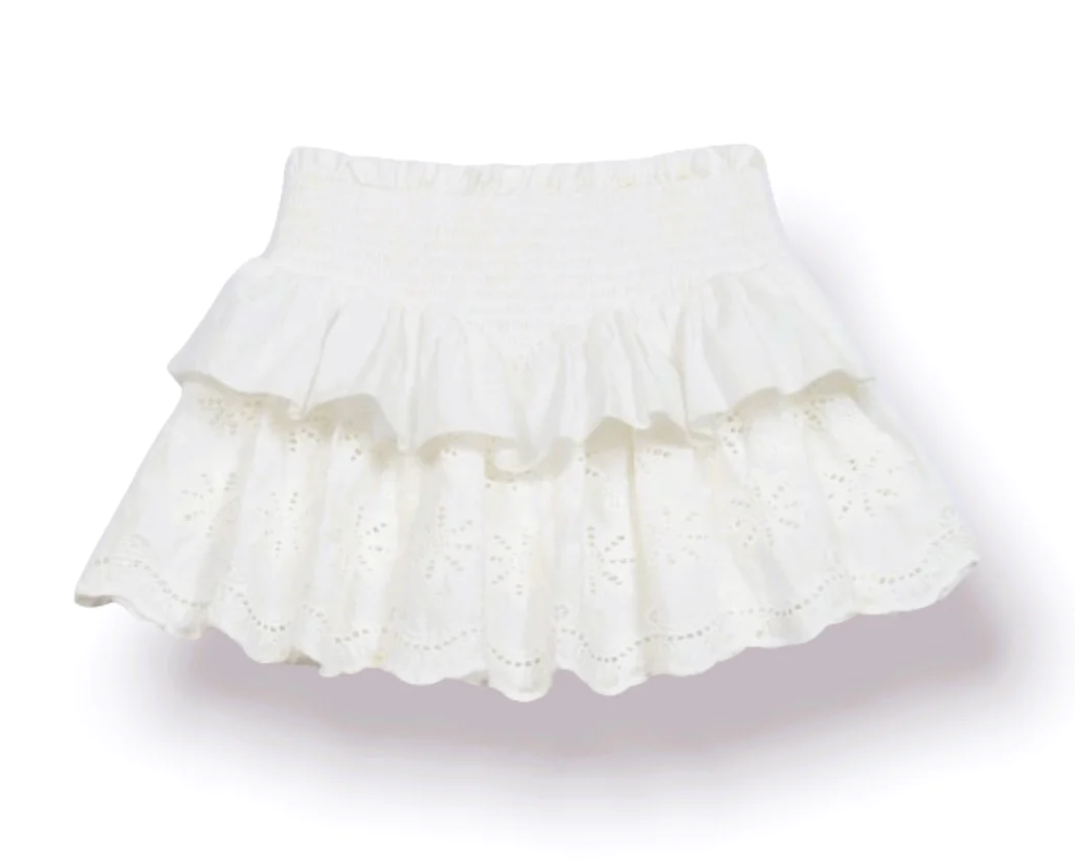White Smocked Skirt