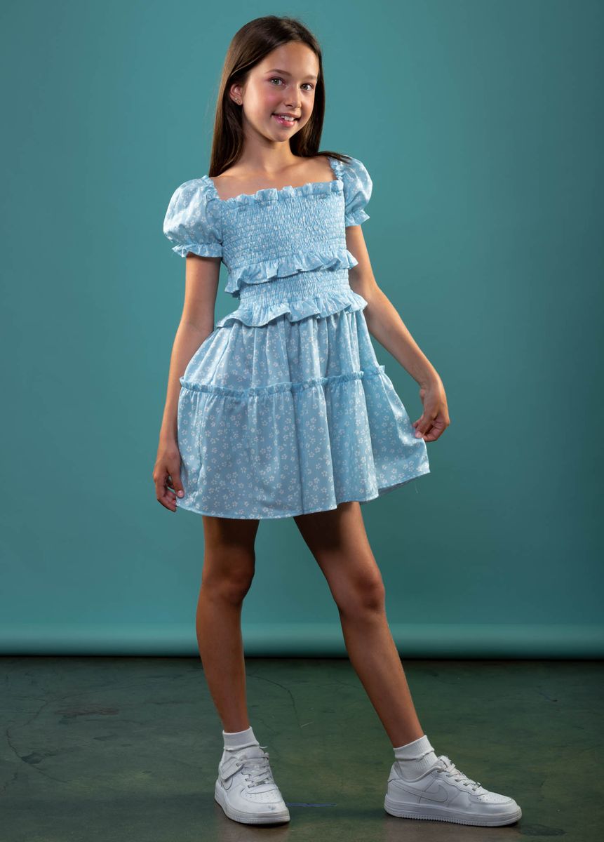 Light Blue Floral Berkley Dress