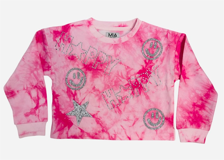 Pink Icon Smile, Happy Sweatshirt