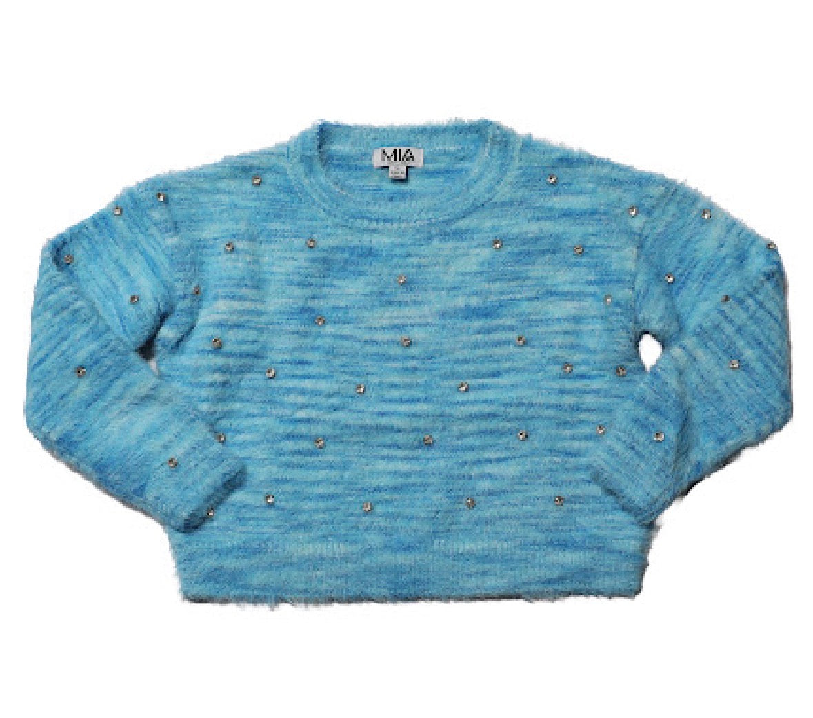 Blue Eyelash Sweater