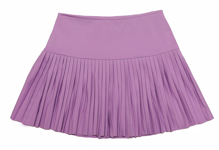 Purple Pleated Skirt