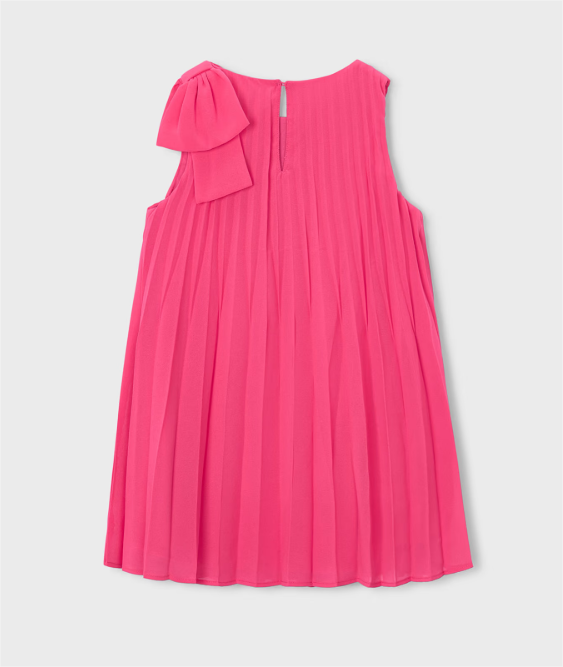 Carnation Pink Pleated Dress