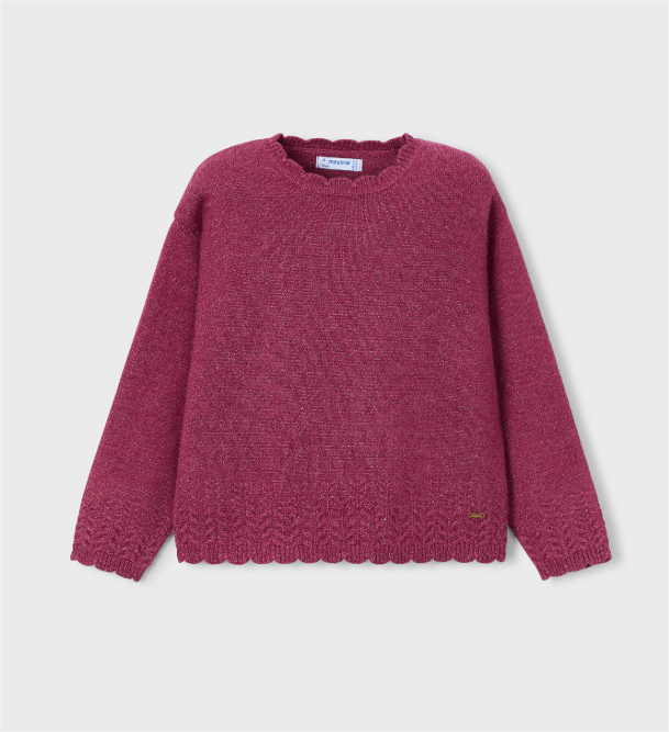 Cherry Knitted Smooth Sweater