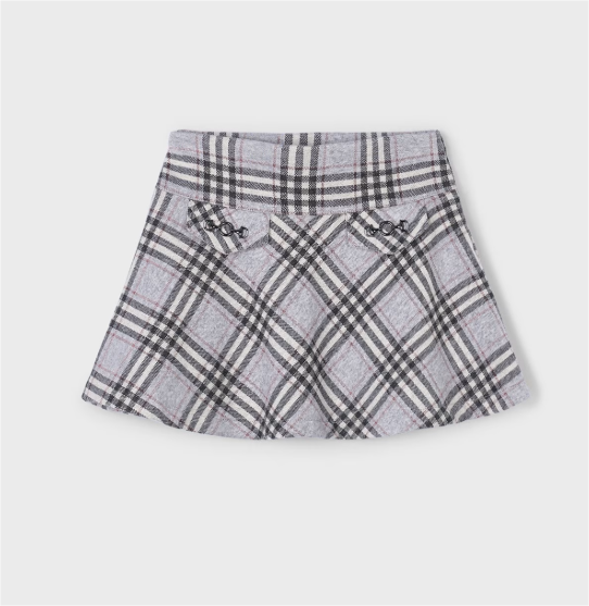 Sliver Plaid Jacquard Skirt