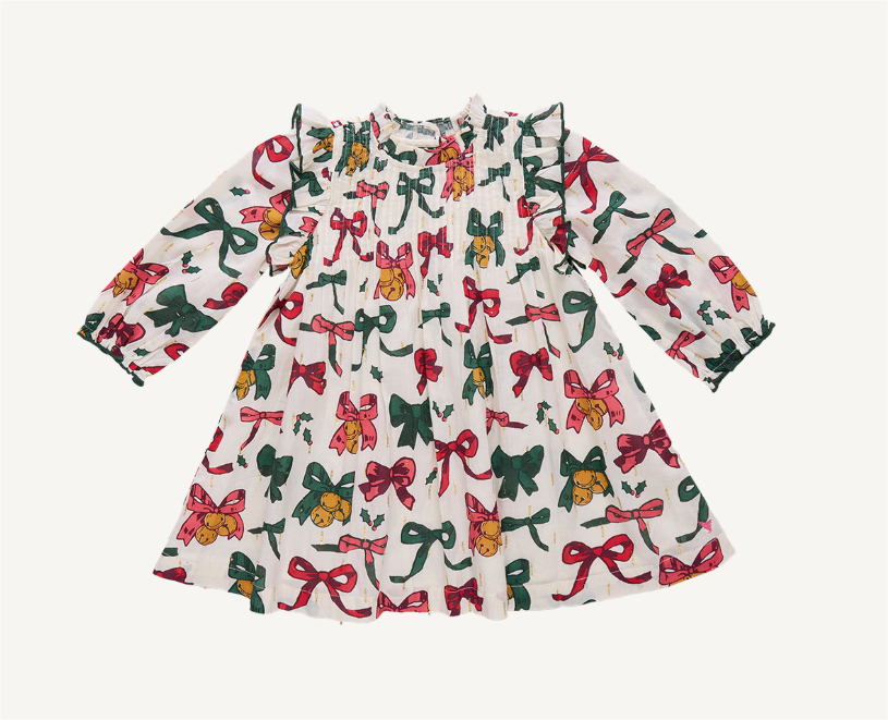 Christmas Boxs and Bells Jaipur Dress – Mon Ami Bham