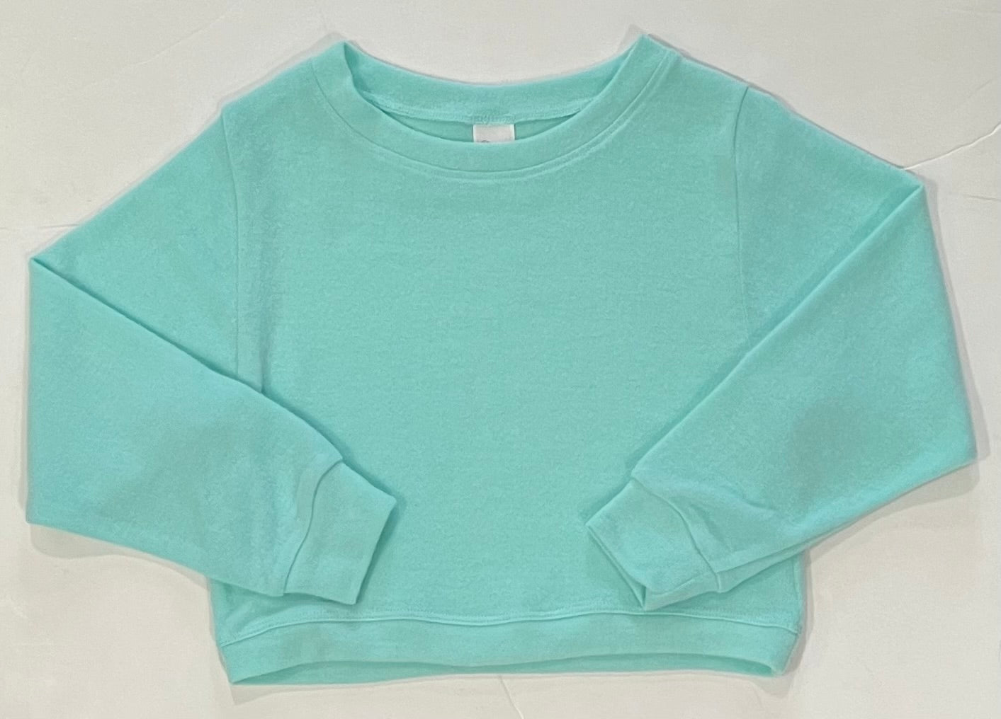 Aqua Cuddle Soft Crew Neck Top
