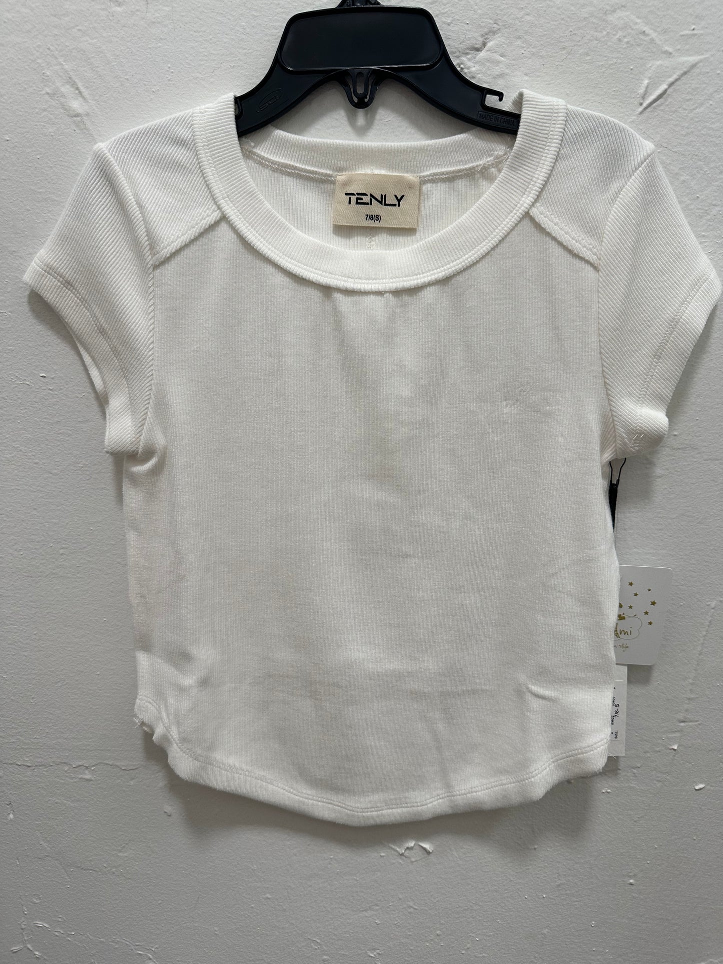 Ecru Rib Cap Sleeve Top