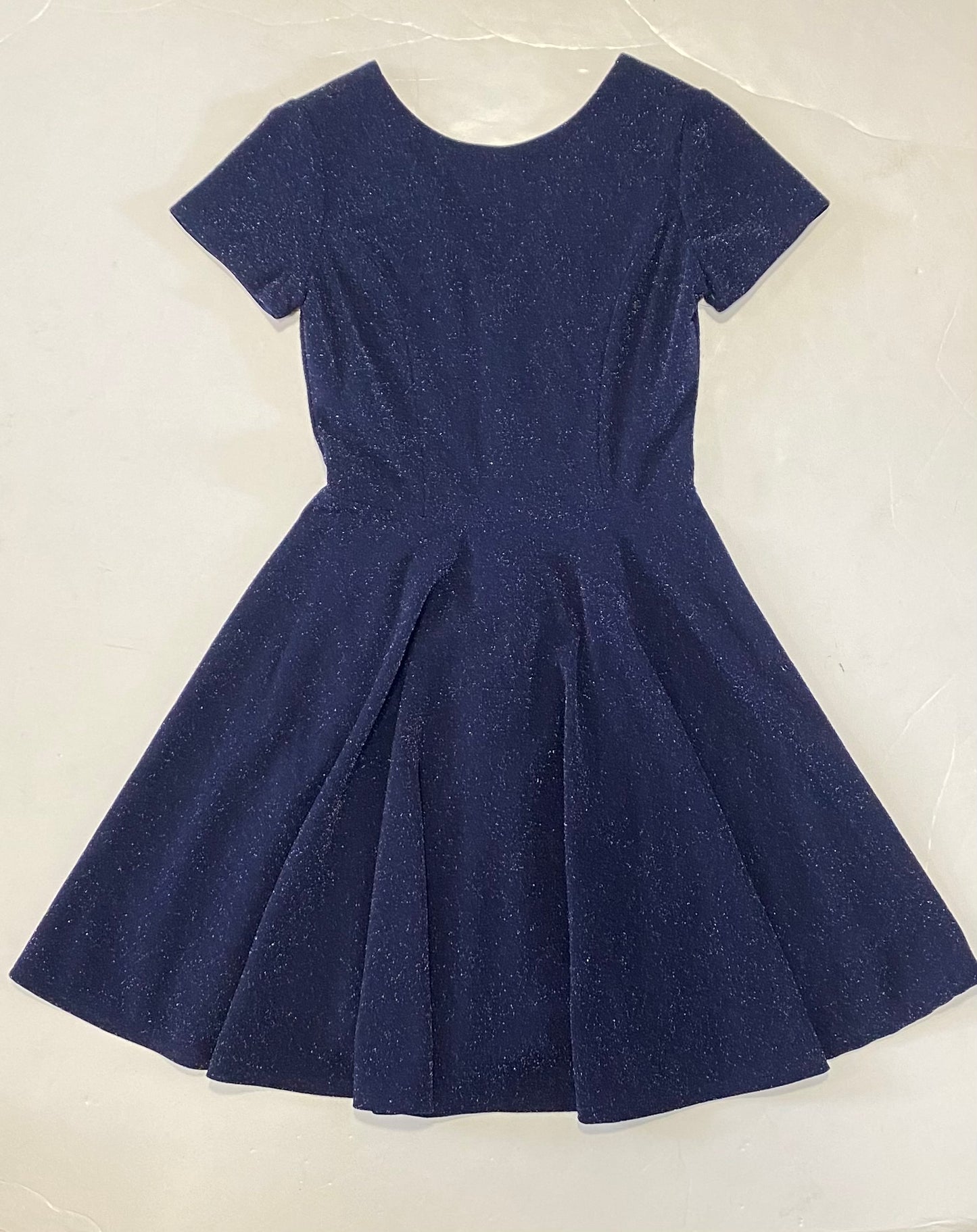 Navy Silver Speckled Dress
