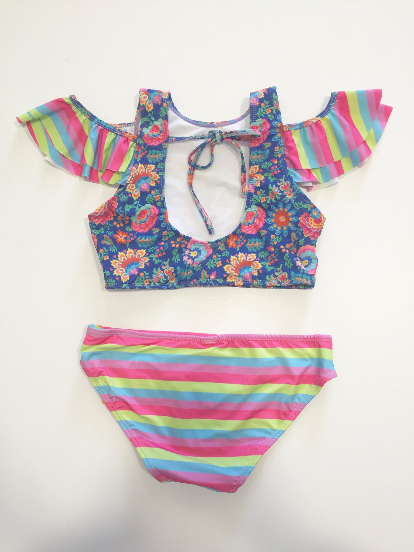 2PC Cuba Ruffle Sleeve Mult Spring