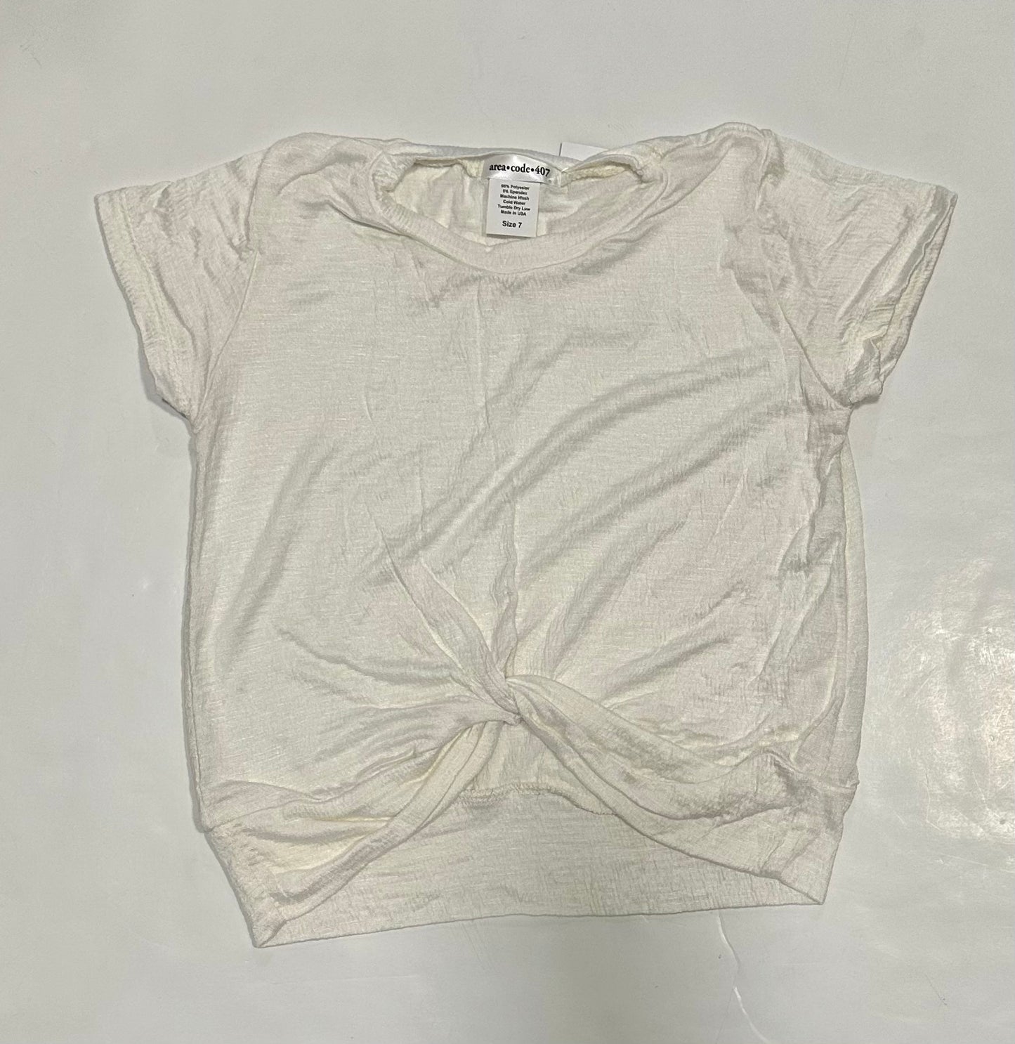 Ivory Roched Knot Top