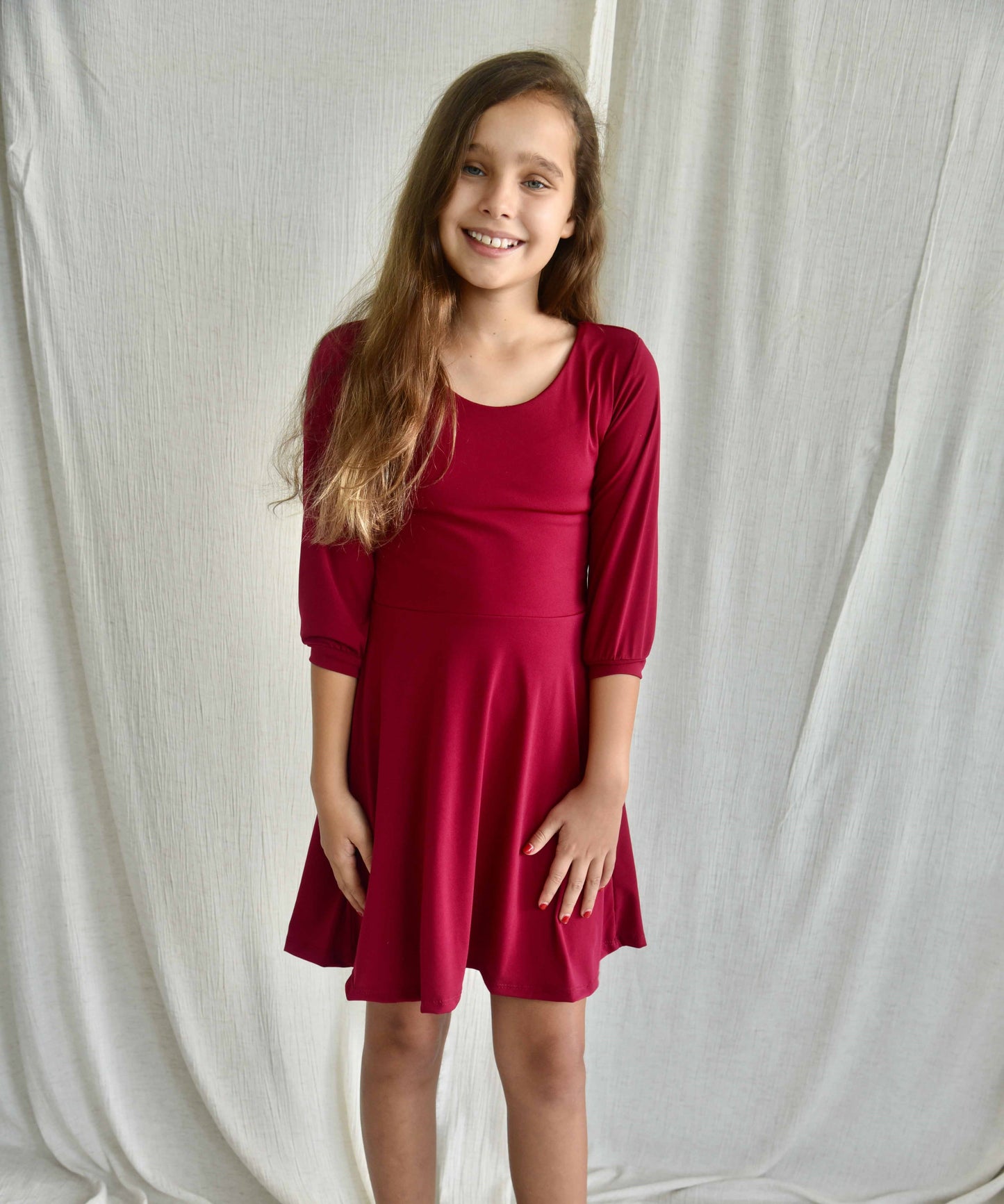 Cherry Red L/S dress