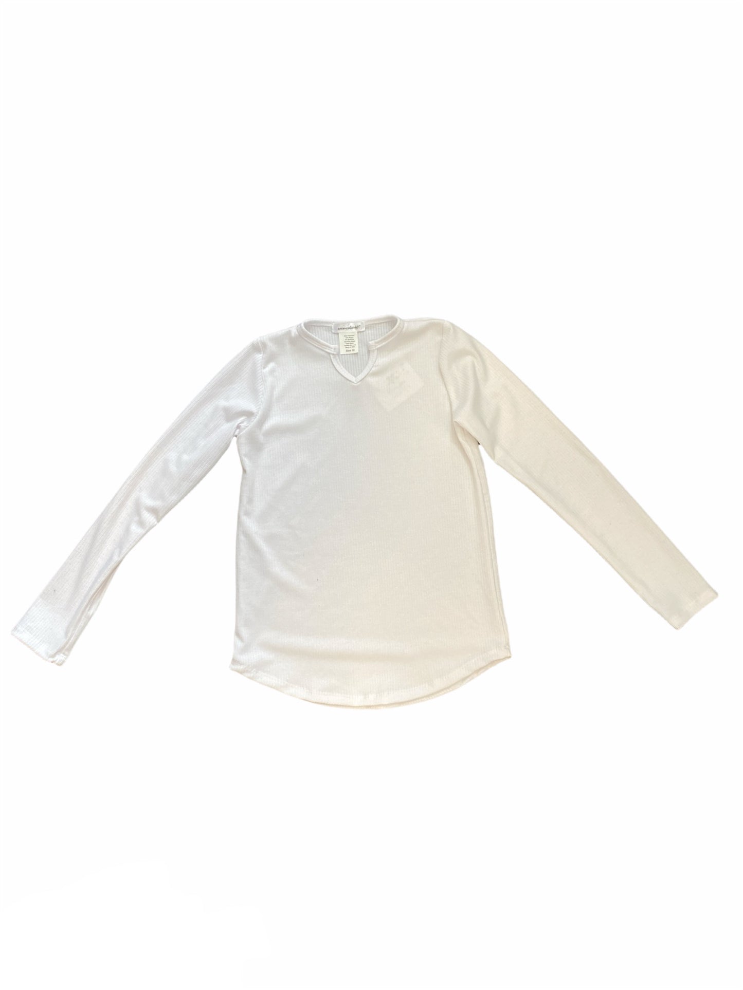 White Rib L/S Tee