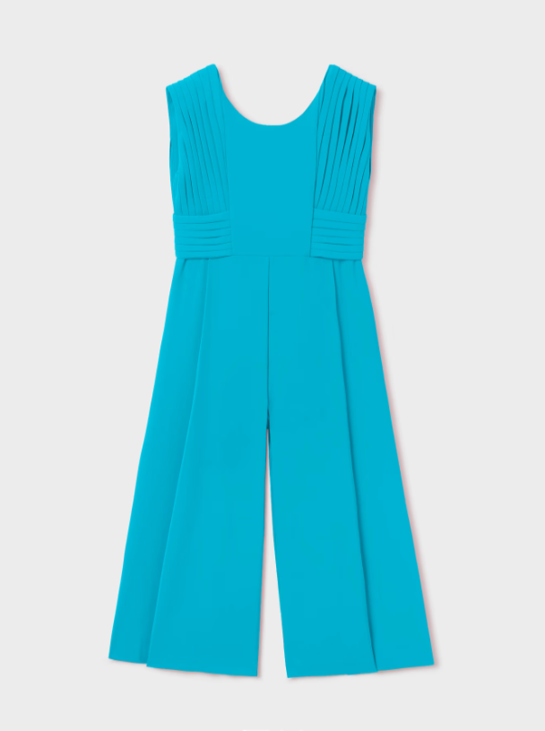 Turquoise Crepe Jumpsuit
