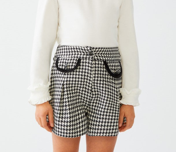 Houndstooth Short