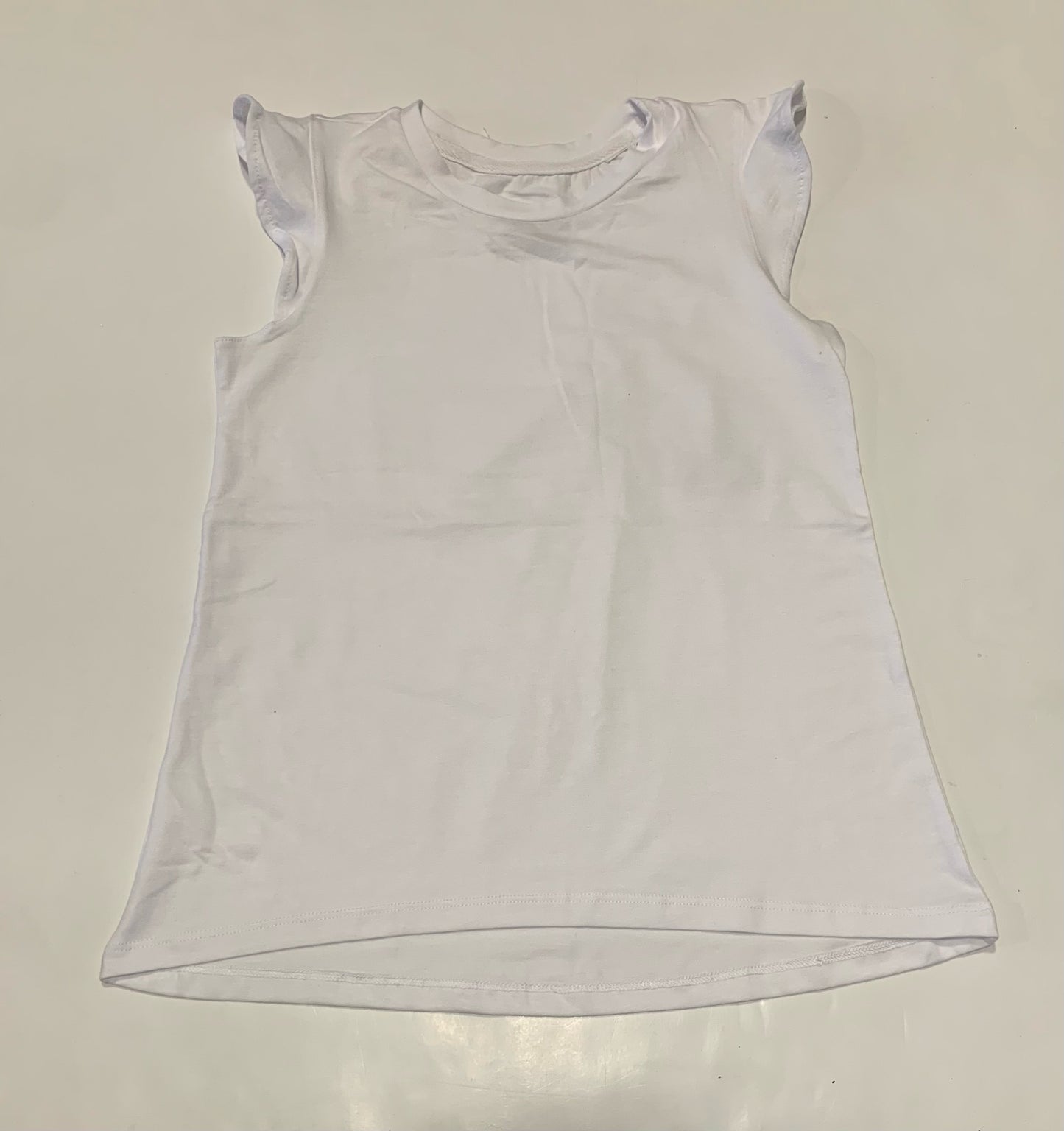 White Ruffle Cap Sleeve Tee