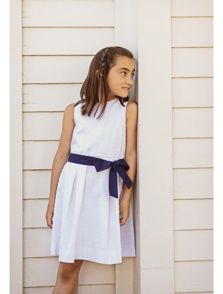 White Swiss Dot Dress