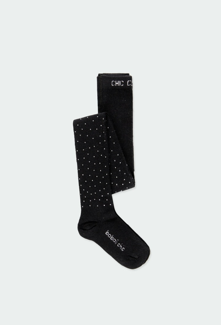 Black Tights w/Pin Dots
