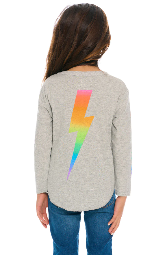 Grey Ombre Lighting Bolt Tee