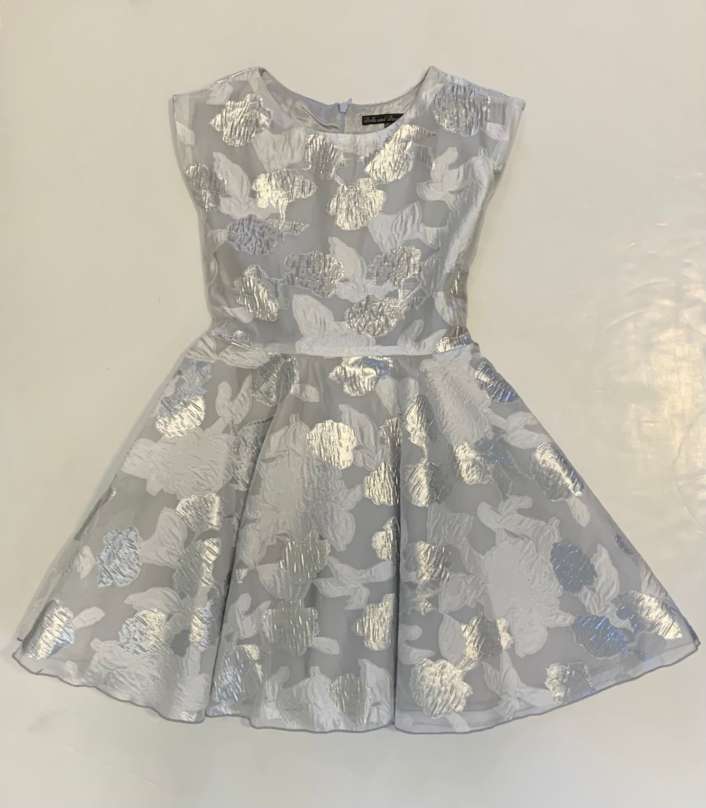 Sliver & White Burn Out Dress