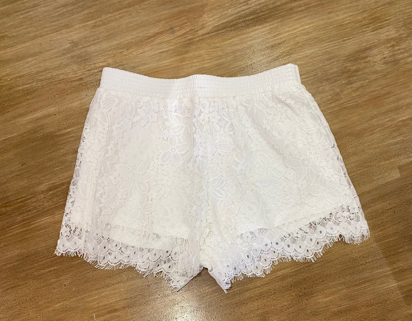 White Lace Shorts