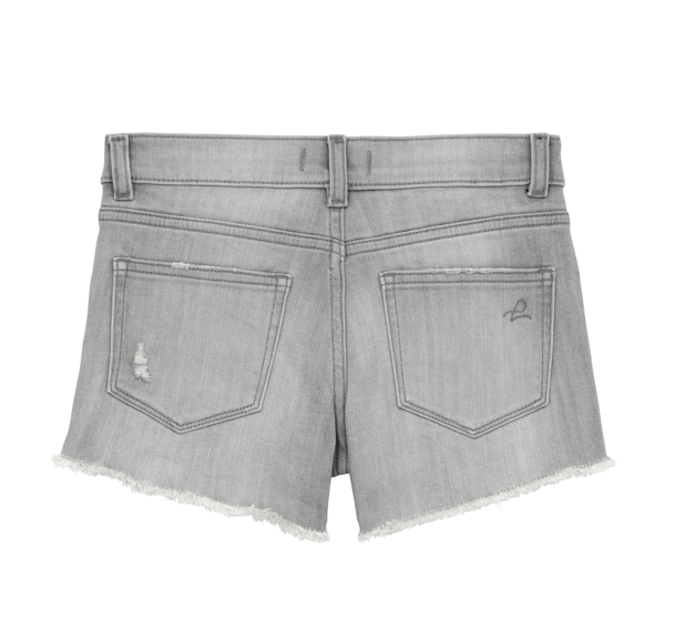 Pale Grey Distress Shorts