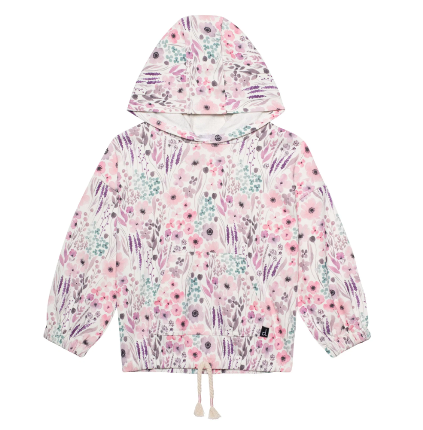 Pink Watercolor Flowers Hoodie