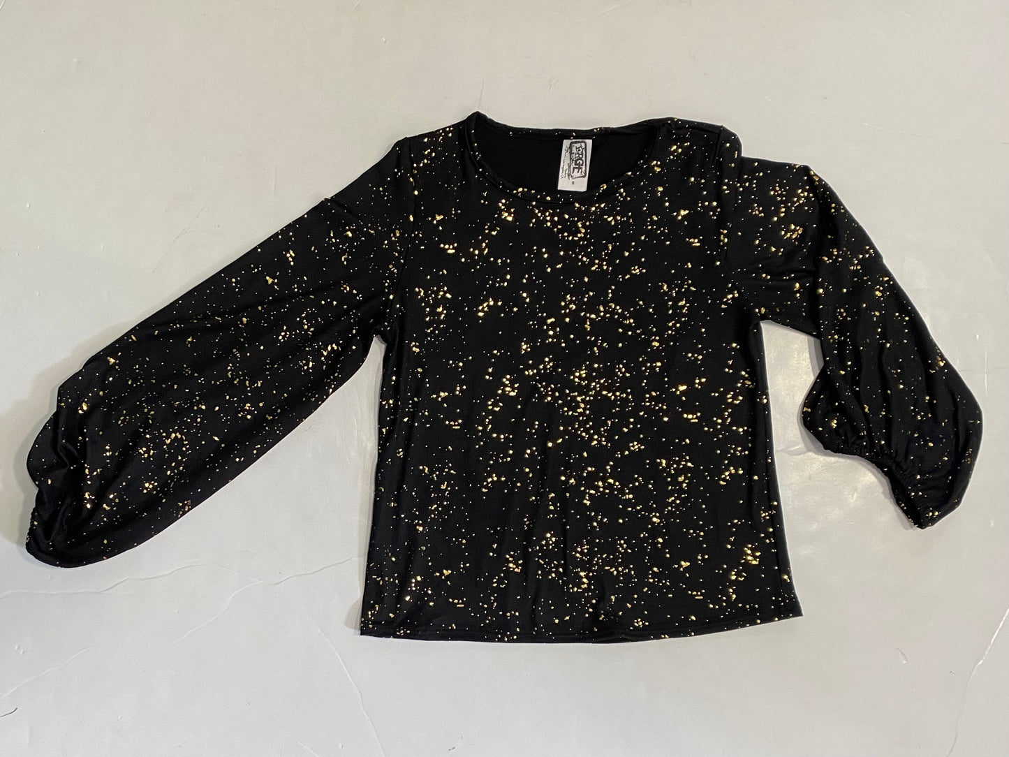 Black & Gold Foil Splatter Top