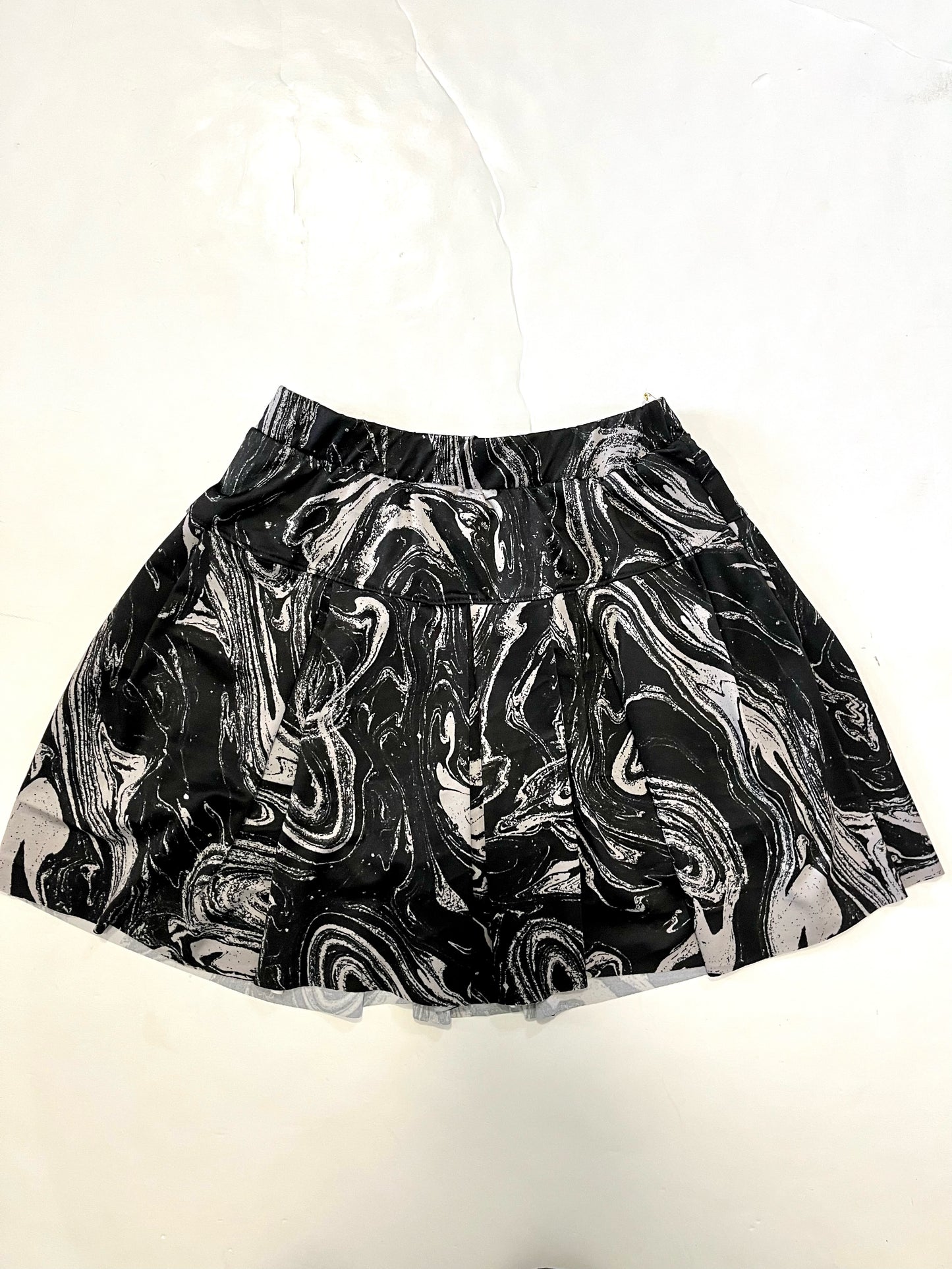 Black Marbel Toga Skort