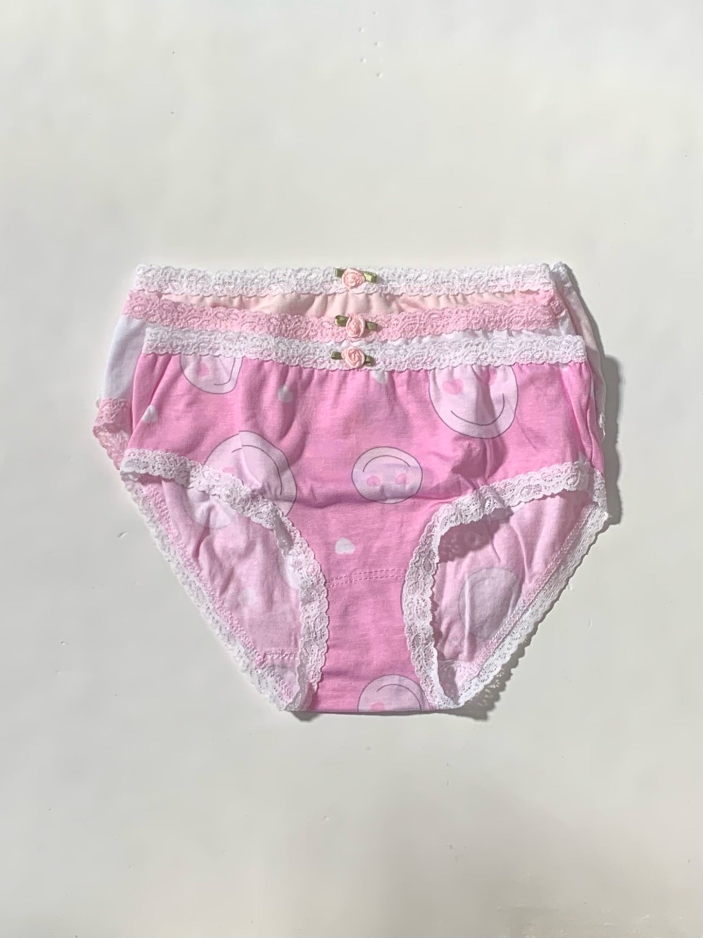 3 PK Pink Smiley Undies