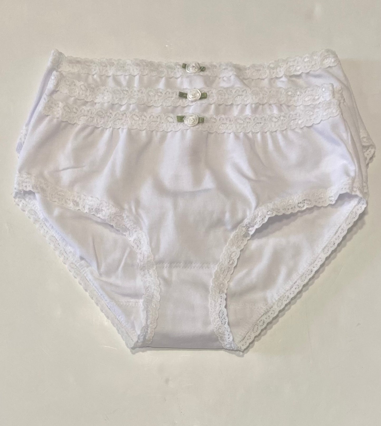 All White 3 Pack Panties