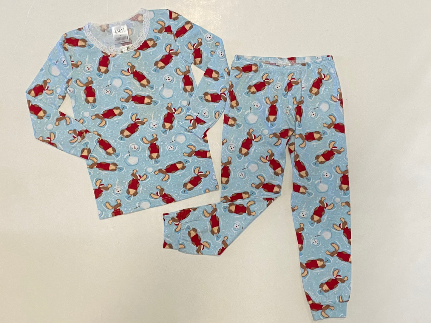 Santa Pup Girls PJ Set
