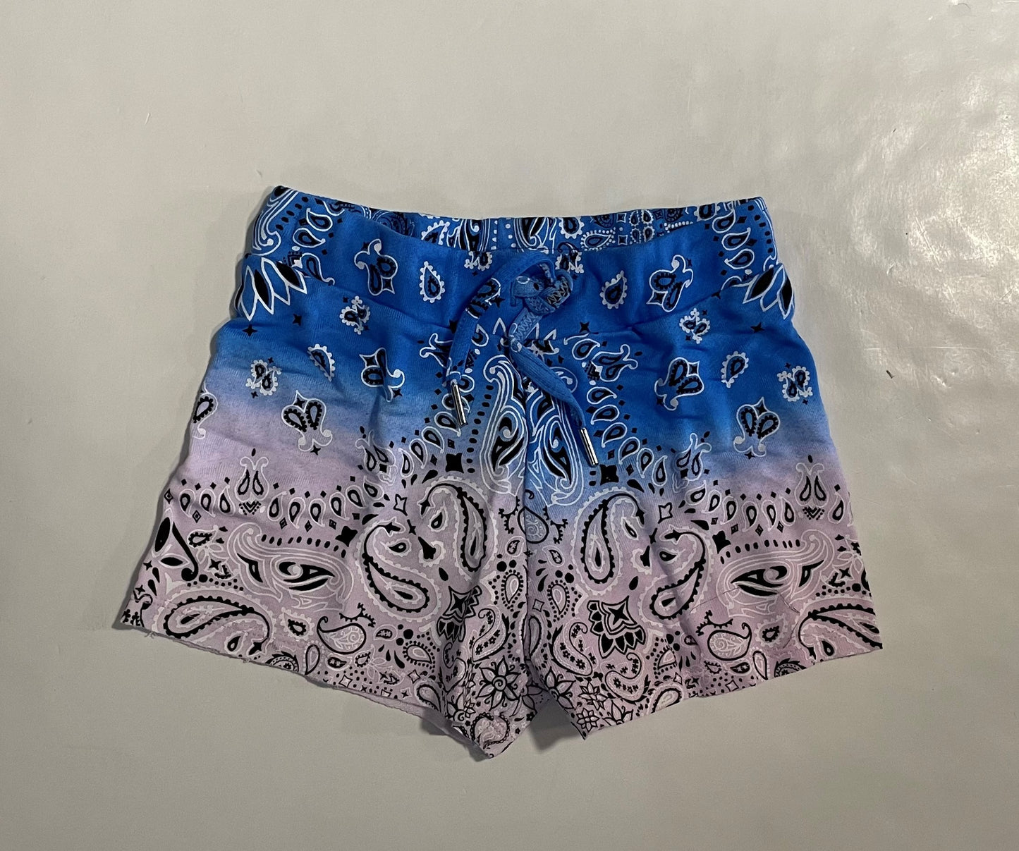Blue & Pink Bandana Shorts