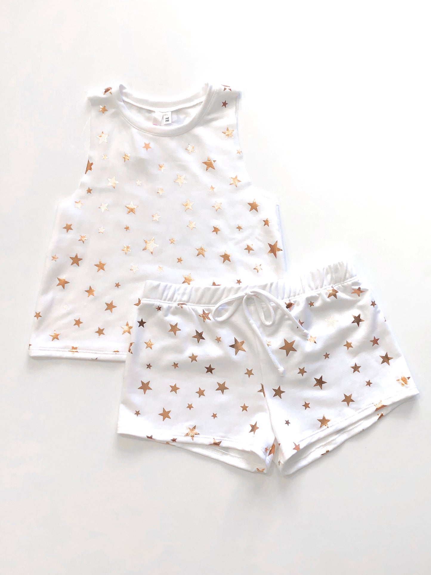 Foil Star Shorts White