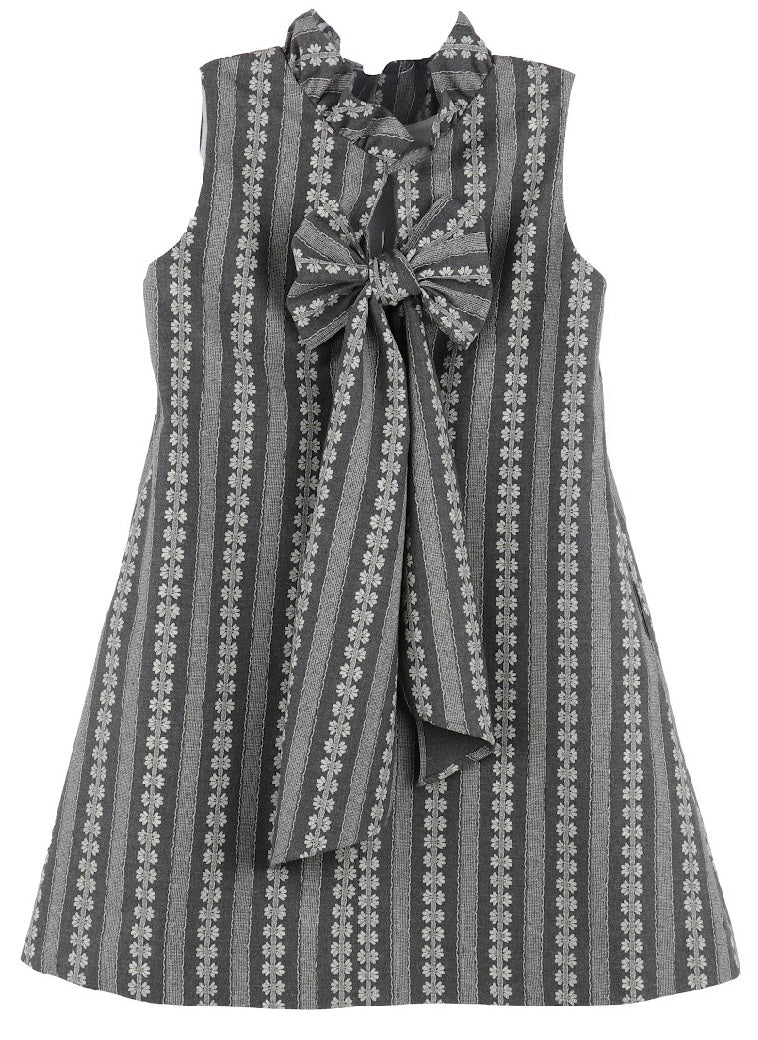 Grey Floral Print Blair Dress