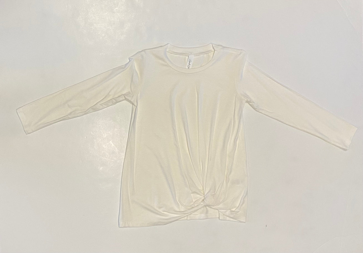 Off White Twisted Knot Top