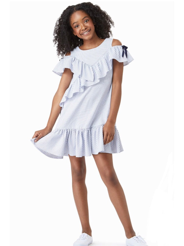 Multi Ruffle Shift Dress