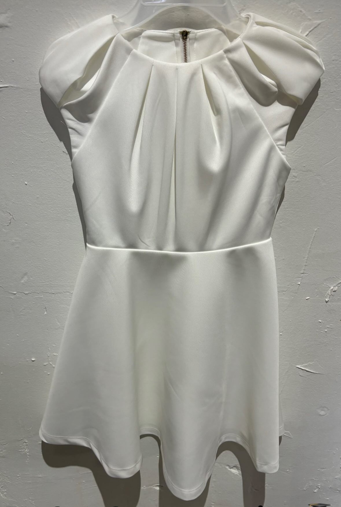 White Fit & Flare Dress Mon Ami Bham White Fit & Flare Dress Mon Ami Bham