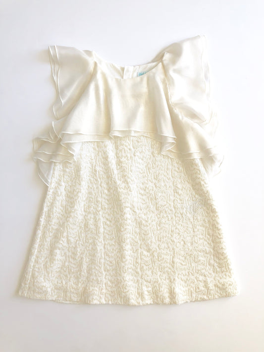Linen Dress w/Sequins Natural