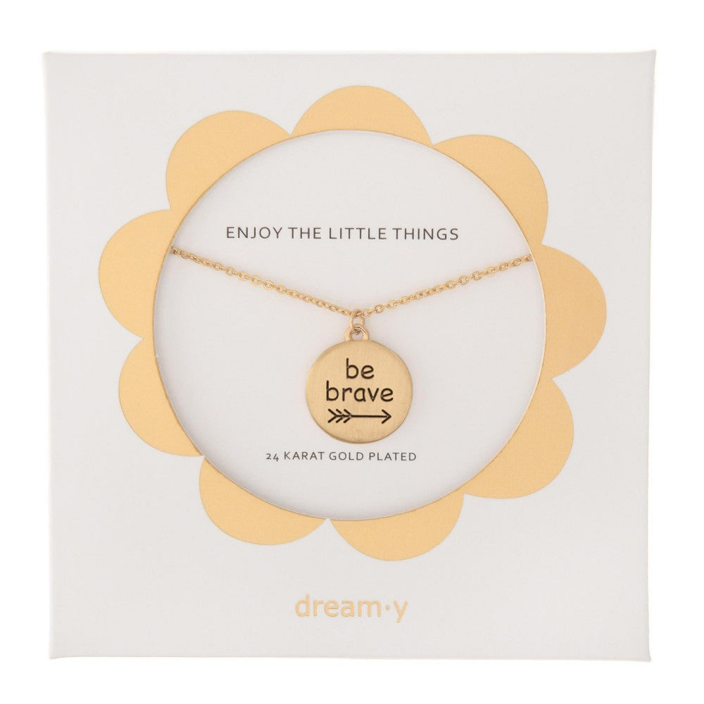 Be Brave Gold Necklace